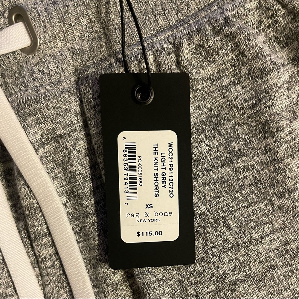 Rag & Bone The Knit Shorts in Light Grey. - Picture 8 of 9